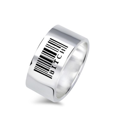 Barcode Sign Silver Rings NSR-04